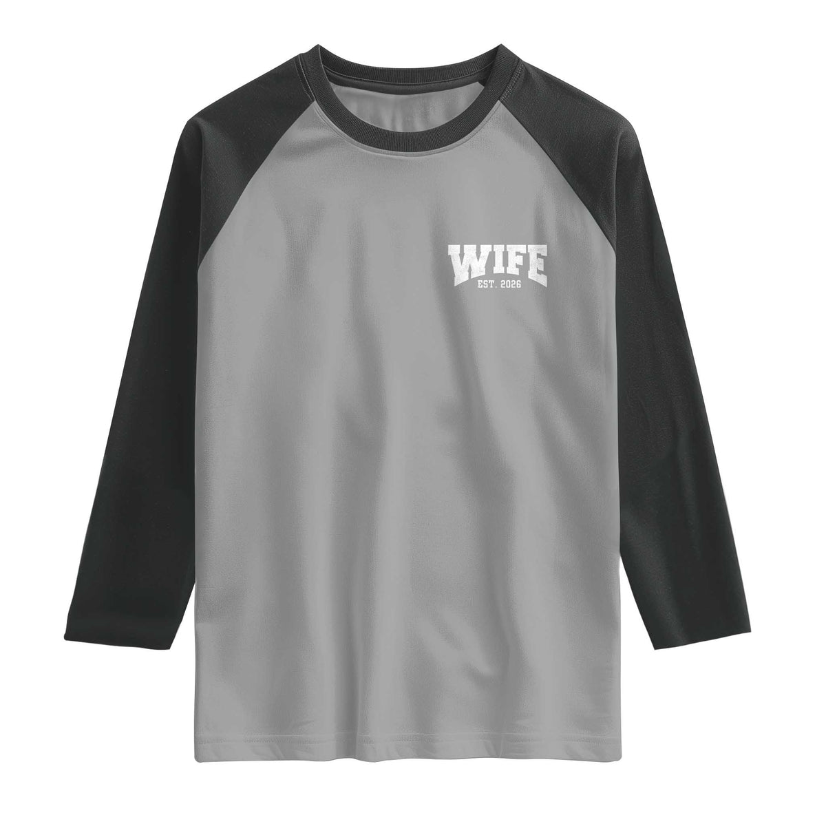 Wife Est 2026 Raglan Shirt Just Married Couple Matching Wedding Honeymoon