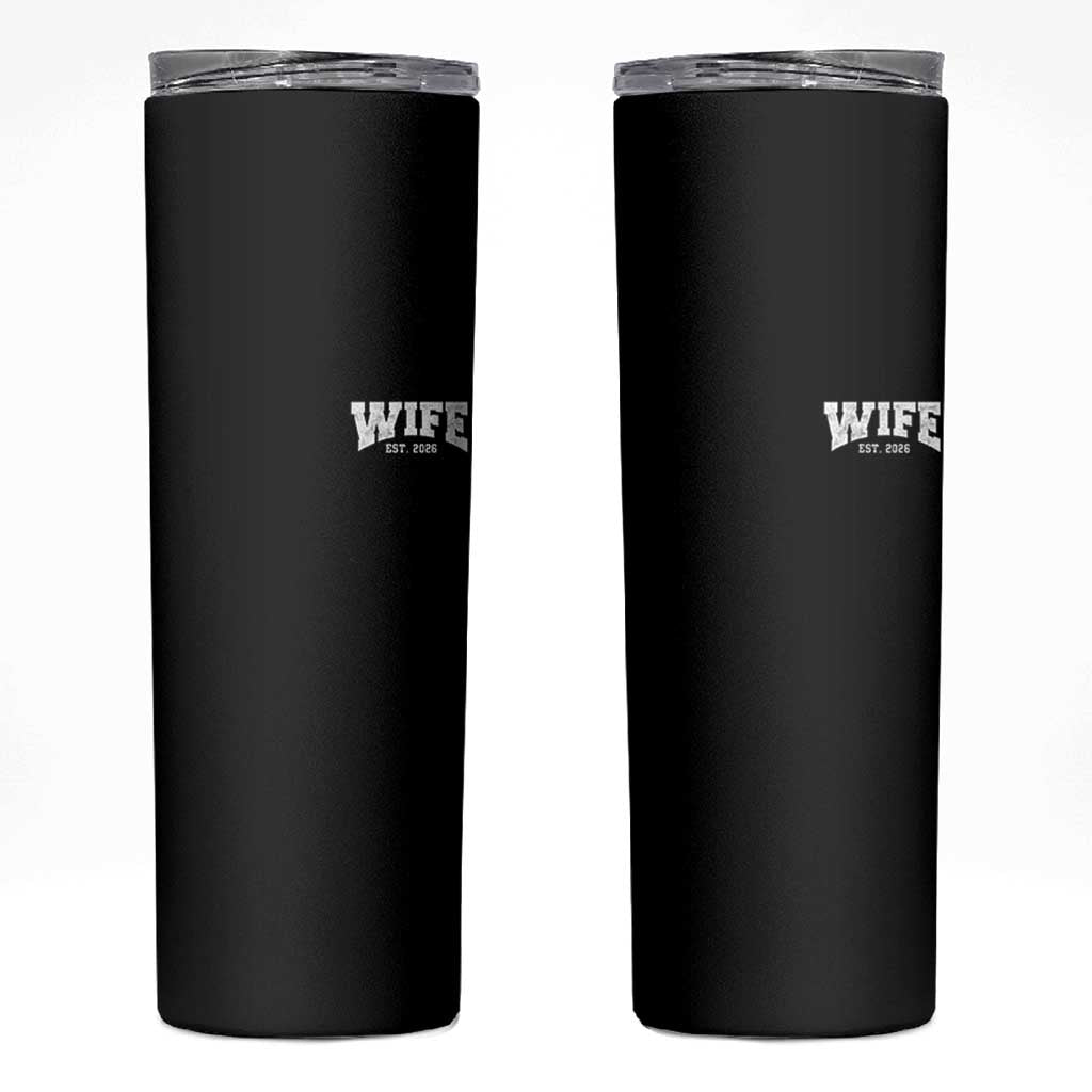 Wife Est 2026 Skinny Tumbler Just Married Couple Matching Wedding Honeymoon