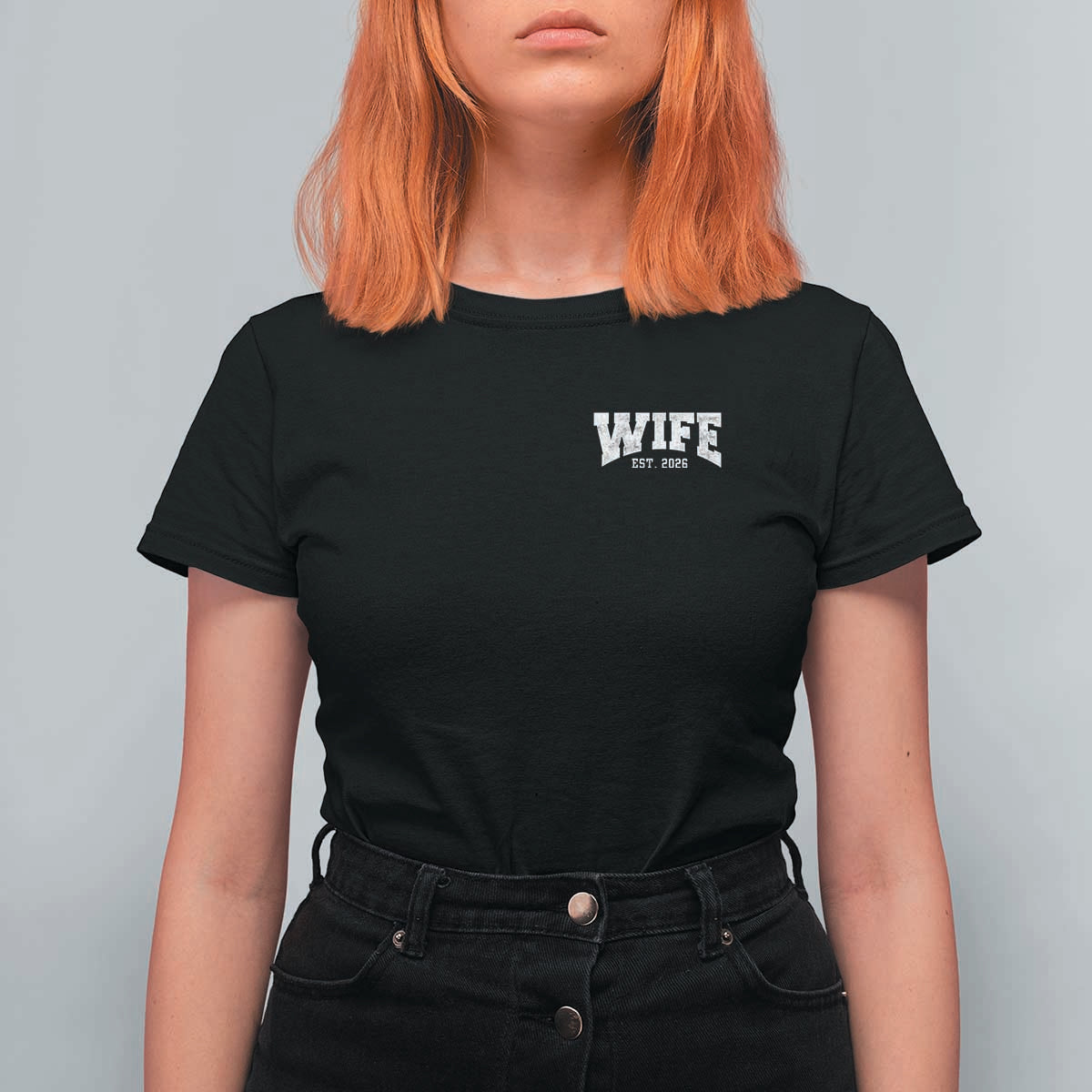 Wife Est 2026 T Shirt For Women Just Married Couple Matching Wedding Honeymoon