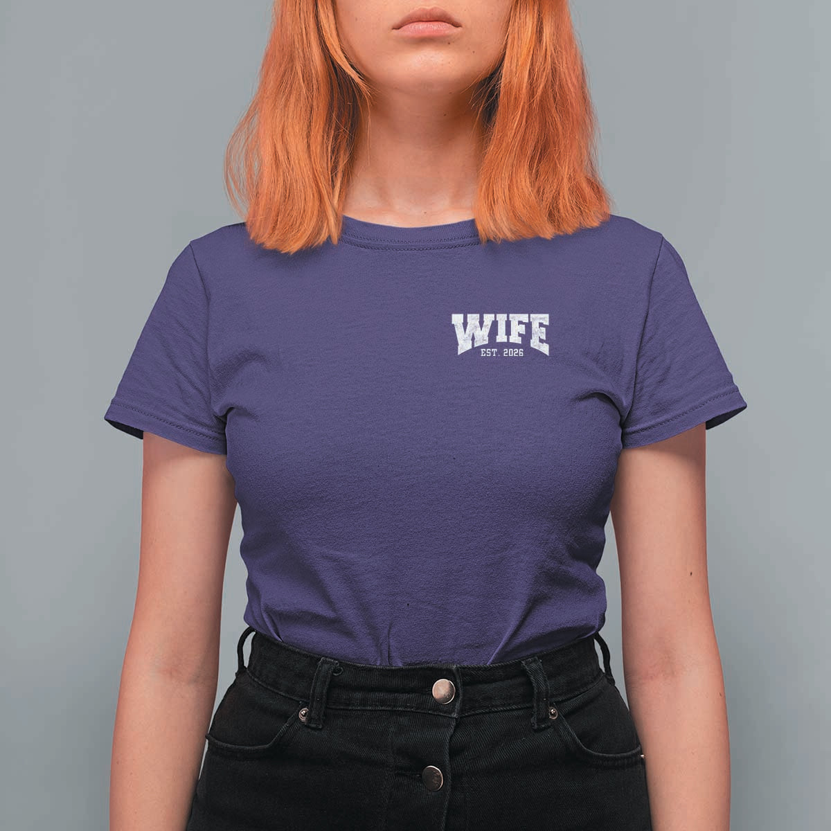 Wife Est 2026 T Shirt For Women Just Married Couple Matching Wedding Honeymoon