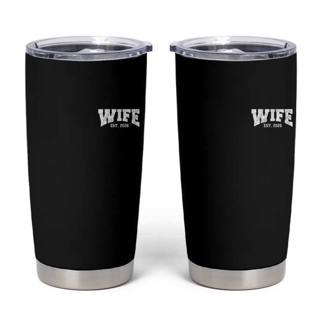 Wife Est 2026 Tumbler Cup Just Married Couple Matching Wedding Honeymoon