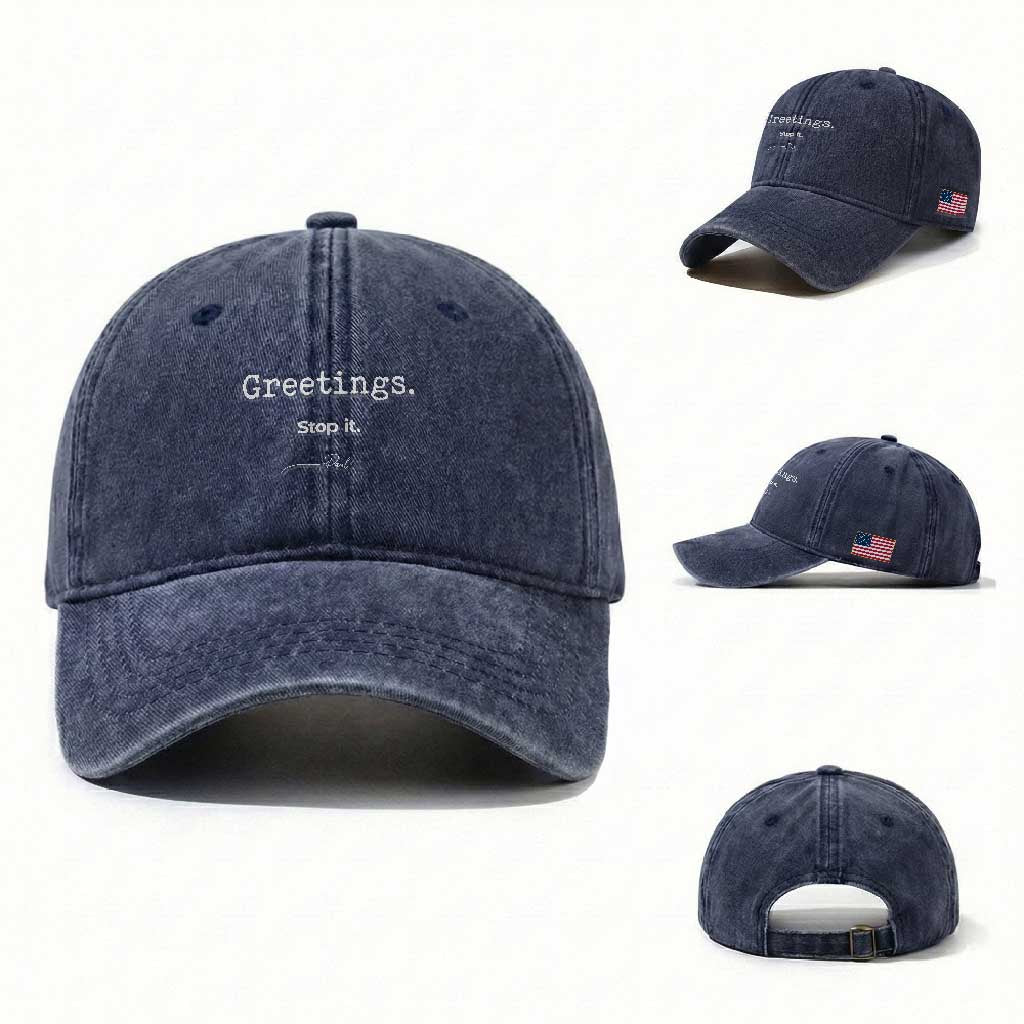 Greeting Stop It Paul Funny Christian Bible Faith Washed Cotton Baseball Cap