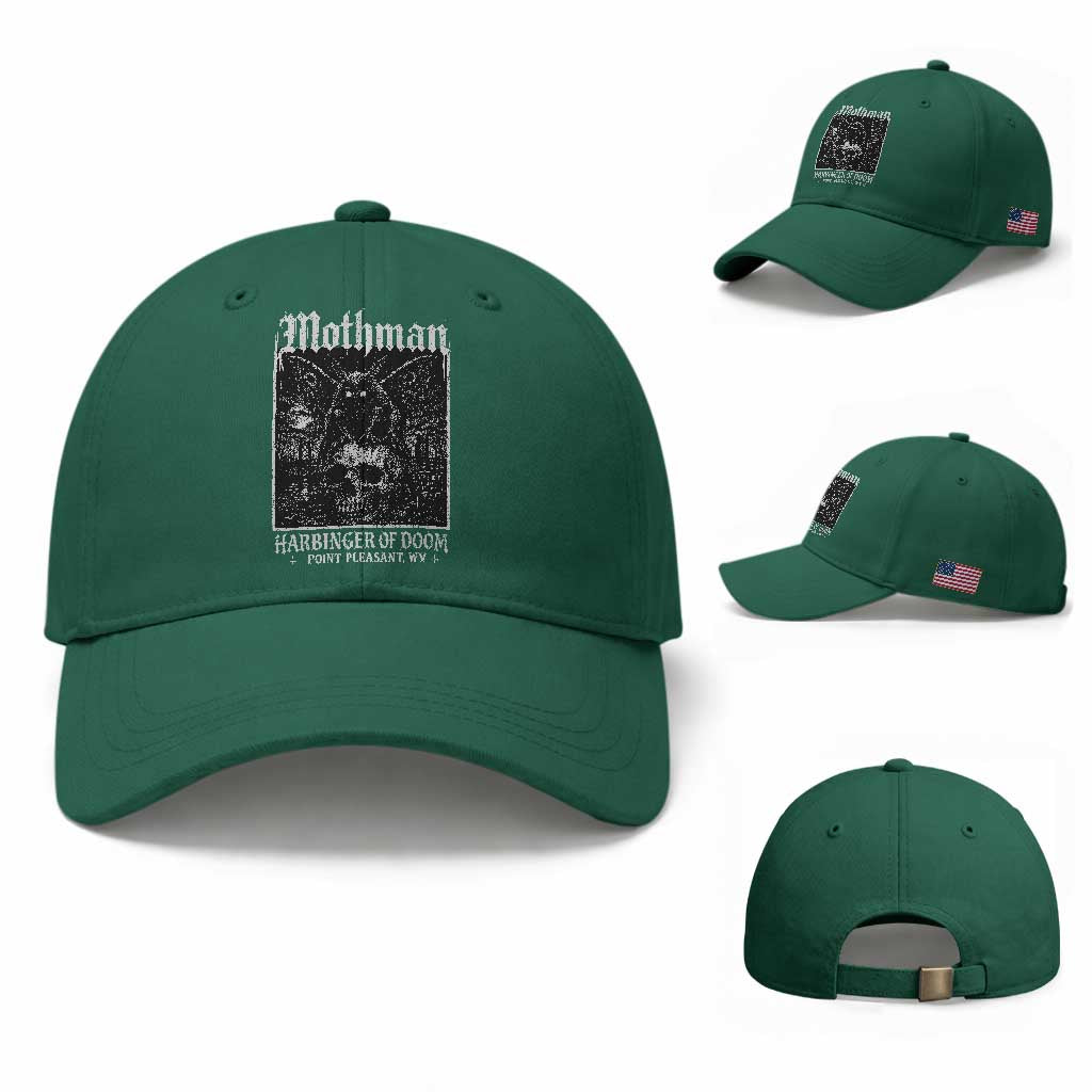 Mothman Harbinger of Doom Point Pleasant WV Baseball Cap Gothic Horror Cryptid Creature