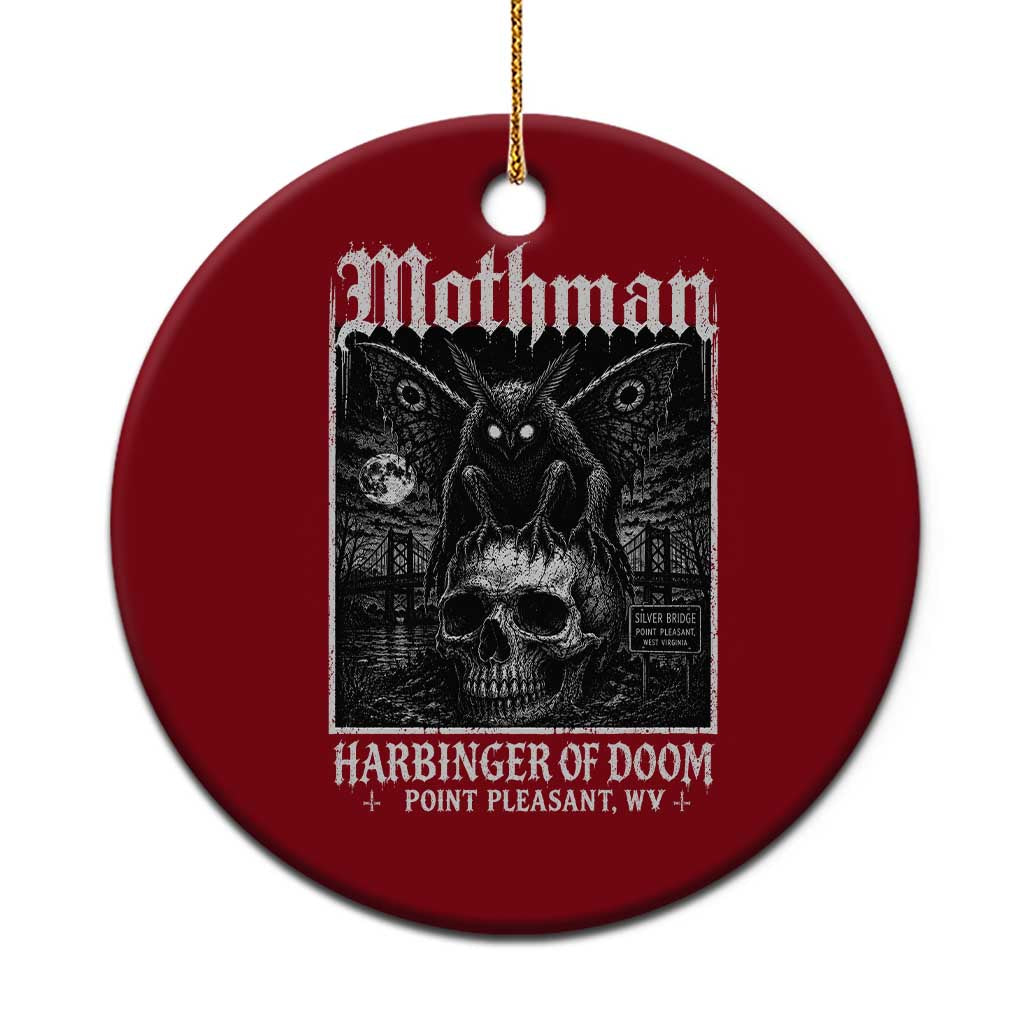 Mothman Harbinger of Doom Point Pleasant WV Ceramic Ornament Gothic Horror Cryptid Creature
