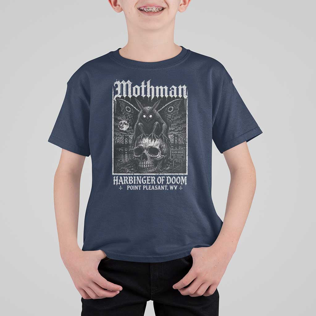 Mothman Harbinger of Doom Point Pleasant WV T Shirt For Kid Gothic Horror Cryptid Creature