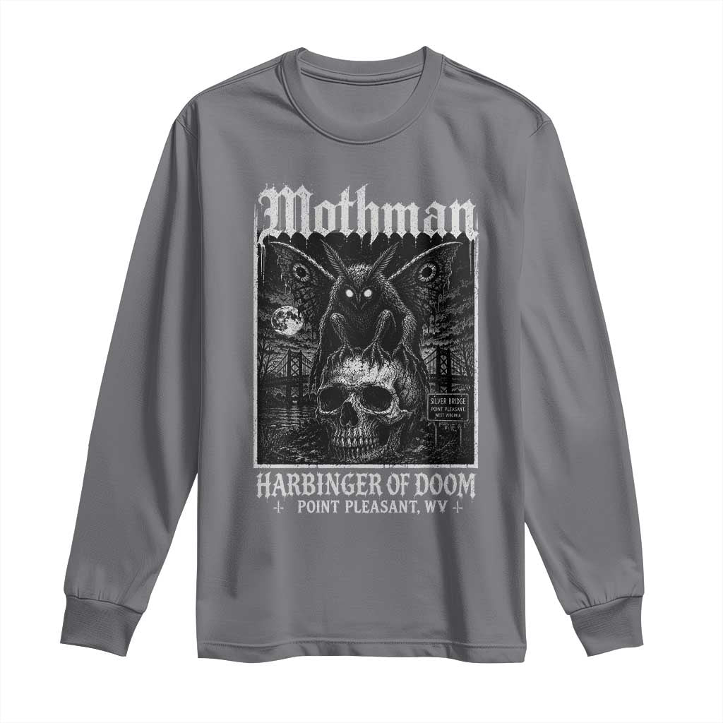 Mothman Harbinger of Doom Point Pleasant WV Long Sleeve Shirt Gothic Horror Cryptid Creature