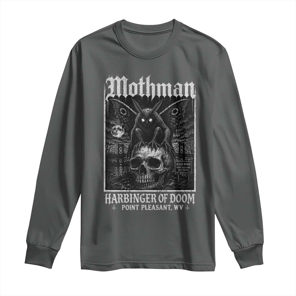 Mothman Harbinger of Doom Point Pleasant WV Long Sleeve Shirt Gothic Horror Cryptid Creature