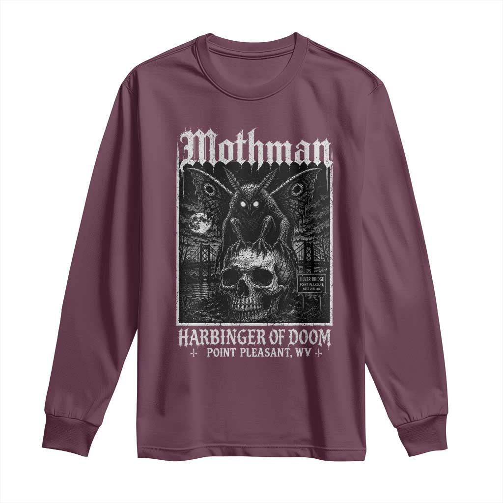 Mothman Harbinger of Doom Point Pleasant WV Long Sleeve Shirt Gothic Horror Cryptid Creature