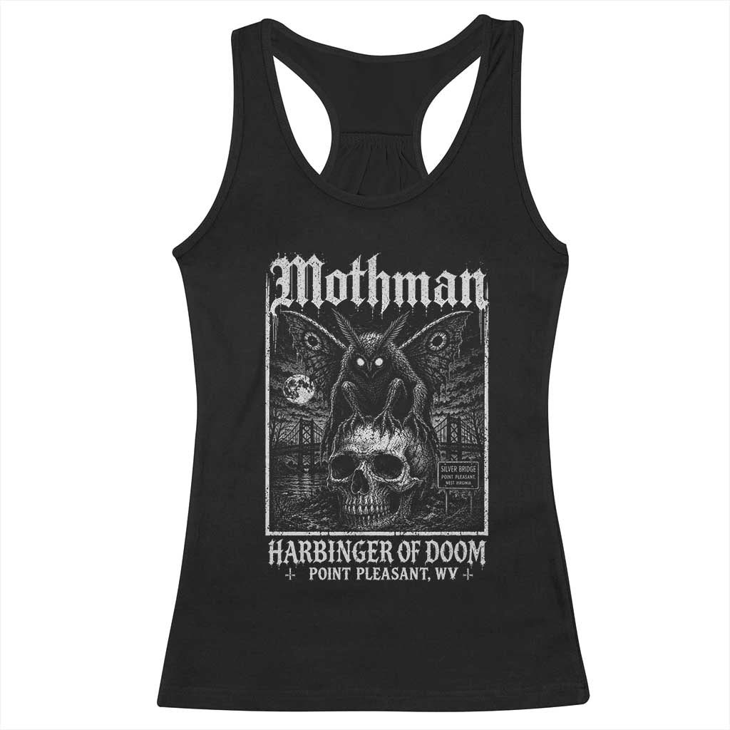 Mothman Harbinger of Doom Point Pleasant WV Racerback Tank Top Gothic Horror Cryptid Creature