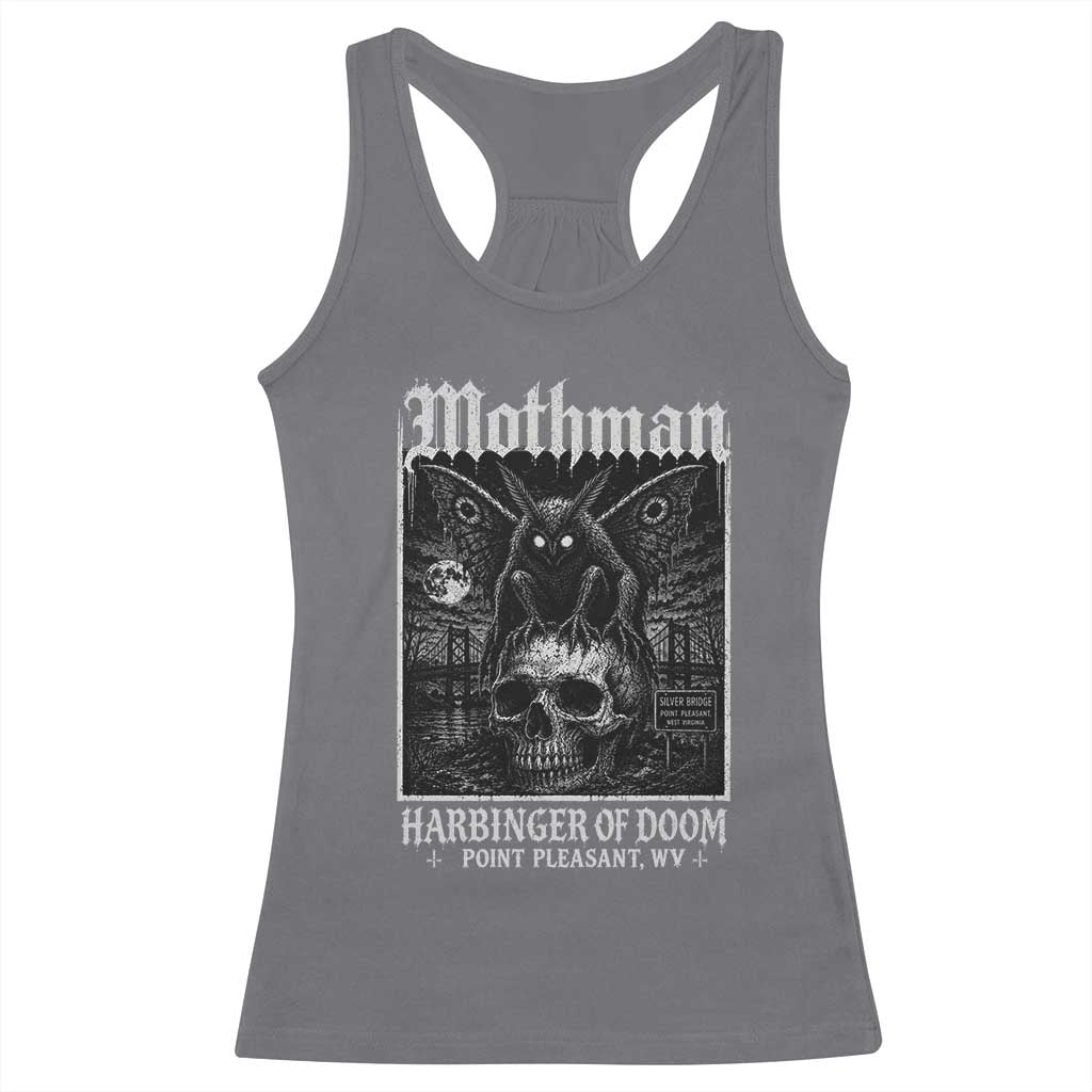 Mothman Harbinger of Doom Point Pleasant WV Racerback Tank Top Gothic Horror Cryptid Creature