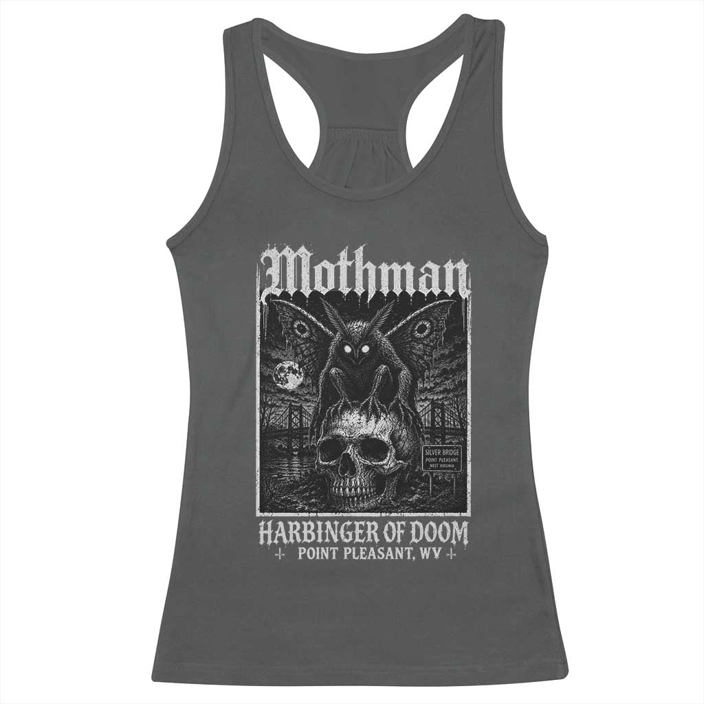 Mothman Harbinger of Doom Point Pleasant WV Racerback Tank Top Gothic Horror Cryptid Creature
