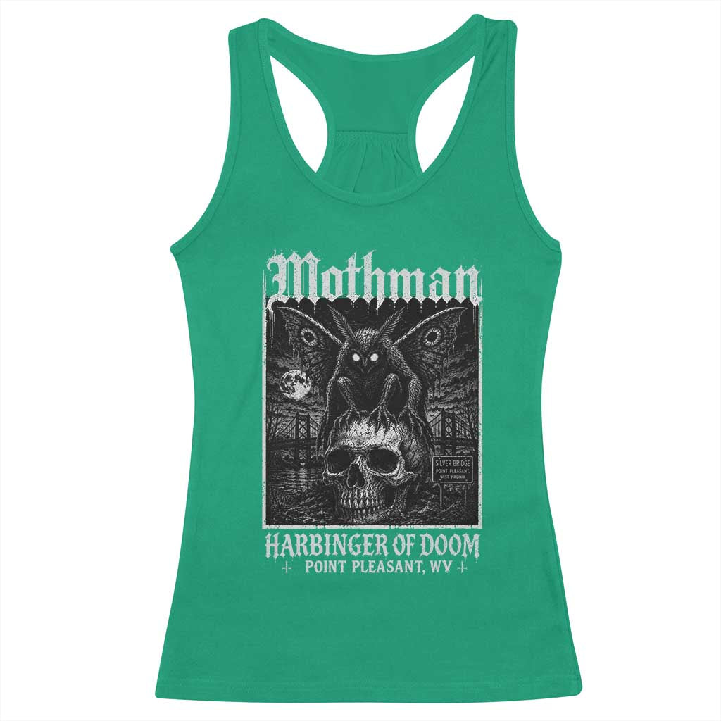 Mothman Harbinger of Doom Point Pleasant WV Racerback Tank Top Gothic Horror Cryptid Creature