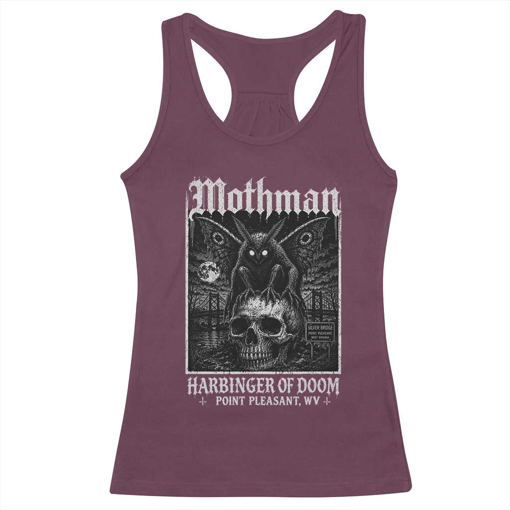 Mothman Harbinger of Doom Point Pleasant WV Racerback Tank Top Gothic Horror Cryptid Creature
