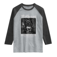 Mothman Harbinger of Doom Point Pleasant WV Raglan Shirt Gothic Horror Cryptid Creature