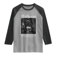 Mothman Harbinger of Doom Point Pleasant WV Raglan Shirt Gothic Horror Cryptid Creature