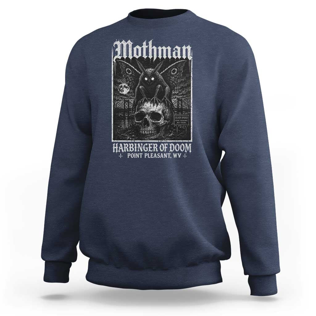 Mothman Harbinger of Doom Point Pleasant WV Sweatshirt Gothic Horror Cryptid Creature