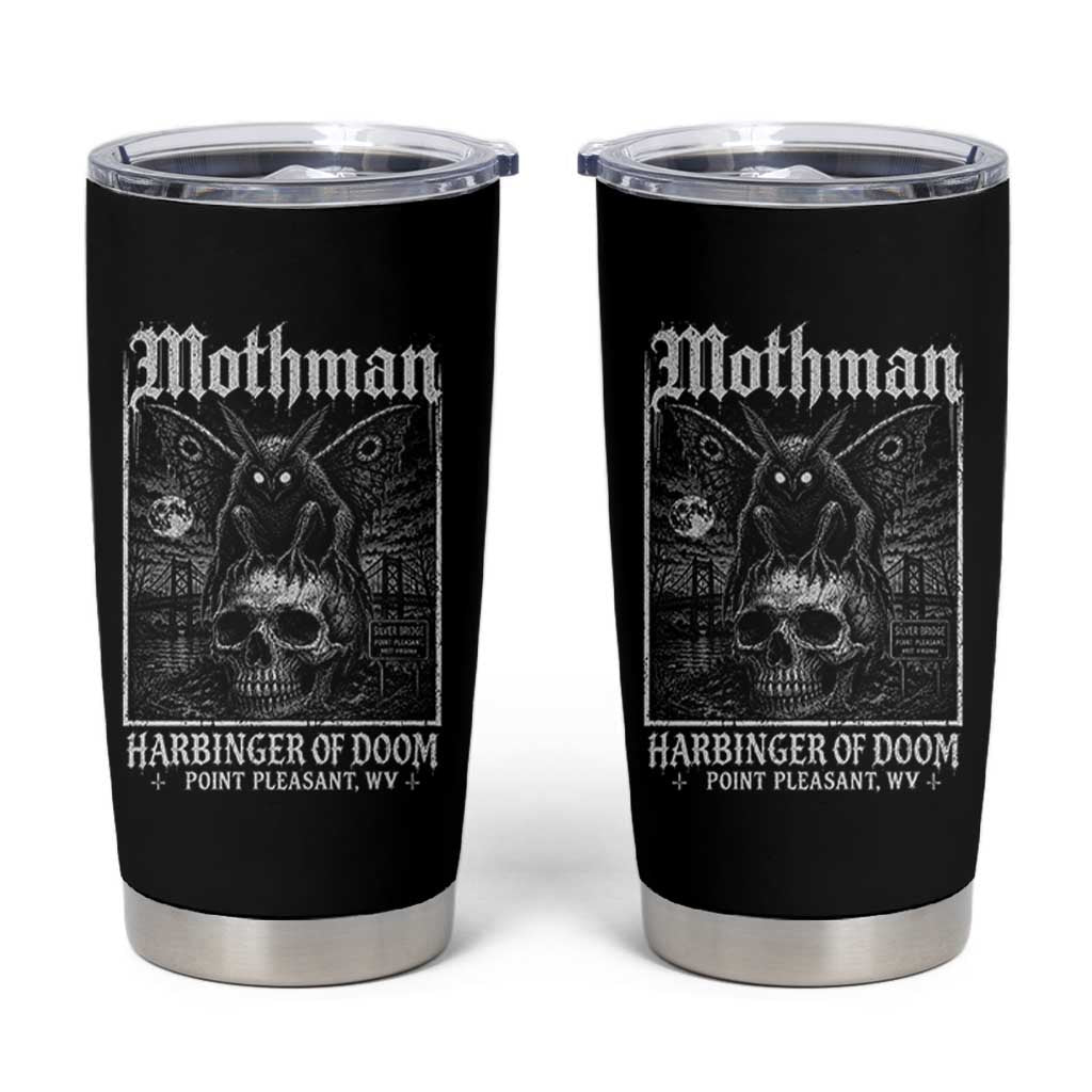 Mothman Harbinger of Doom Point Pleasant WV Tumbler Cup Gothic Horror Cryptid Creature