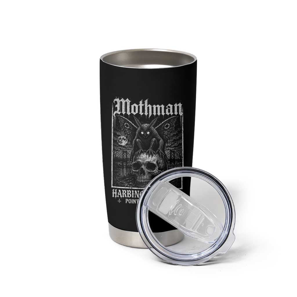 Mothman Harbinger of Doom Point Pleasant WV Tumbler Cup Gothic Horror Cryptid Creature