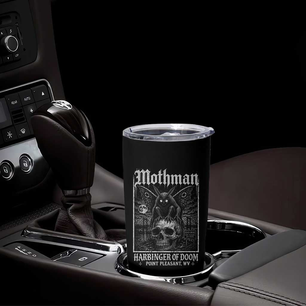 Mothman Harbinger of Doom Point Pleasant WV Tumbler Cup Gothic Horror Cryptid Creature