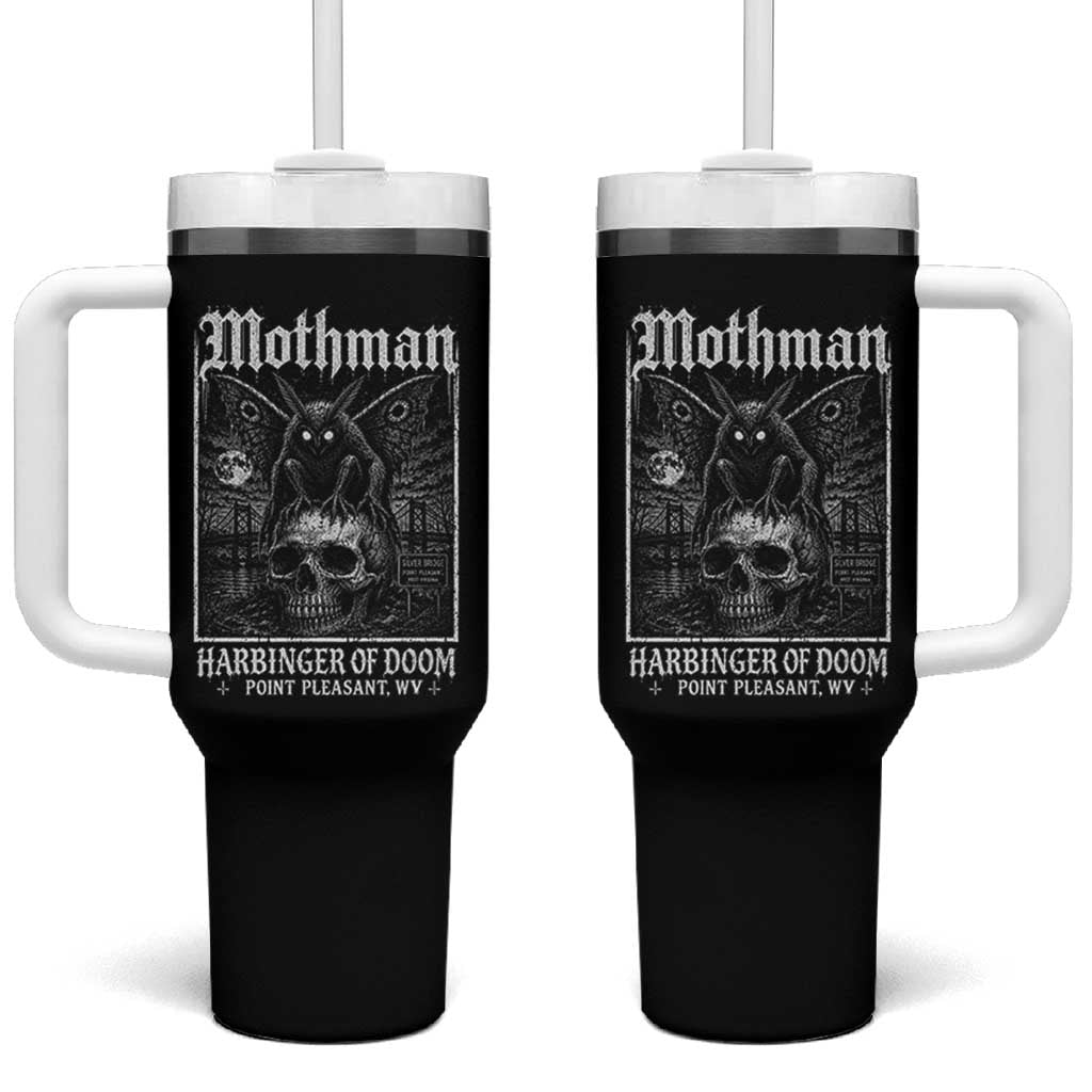 Mothman Harbinger of Doom Point Pleasant WV Tumbler With Handle Gothic Horror Cryptid Creature