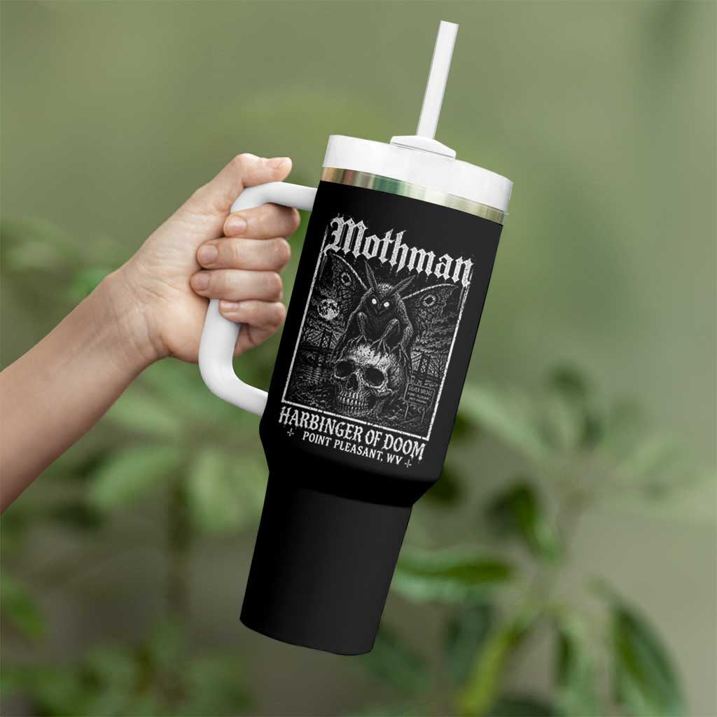 Mothman Harbinger of Doom Point Pleasant WV Tumbler With Handle Gothic Horror Cryptid Creature
