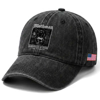 Mothman Harbinger of Doom Point Pleasant WV Washed Cotton Baseball Cap Gothic Horror Cryptid Creature