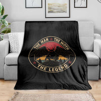 Funny Mothman The Man The Moth The Legend Throw Blanket Retro Folklore Creepy Cryptid