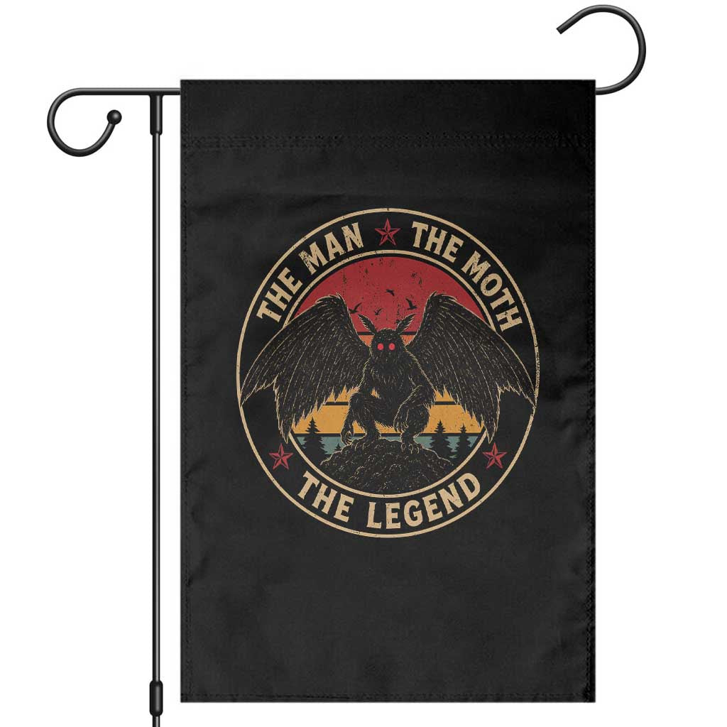 Funny Mothman The Man The Moth The Legend Garden Flag Retro Folklore Creepy Cryptid