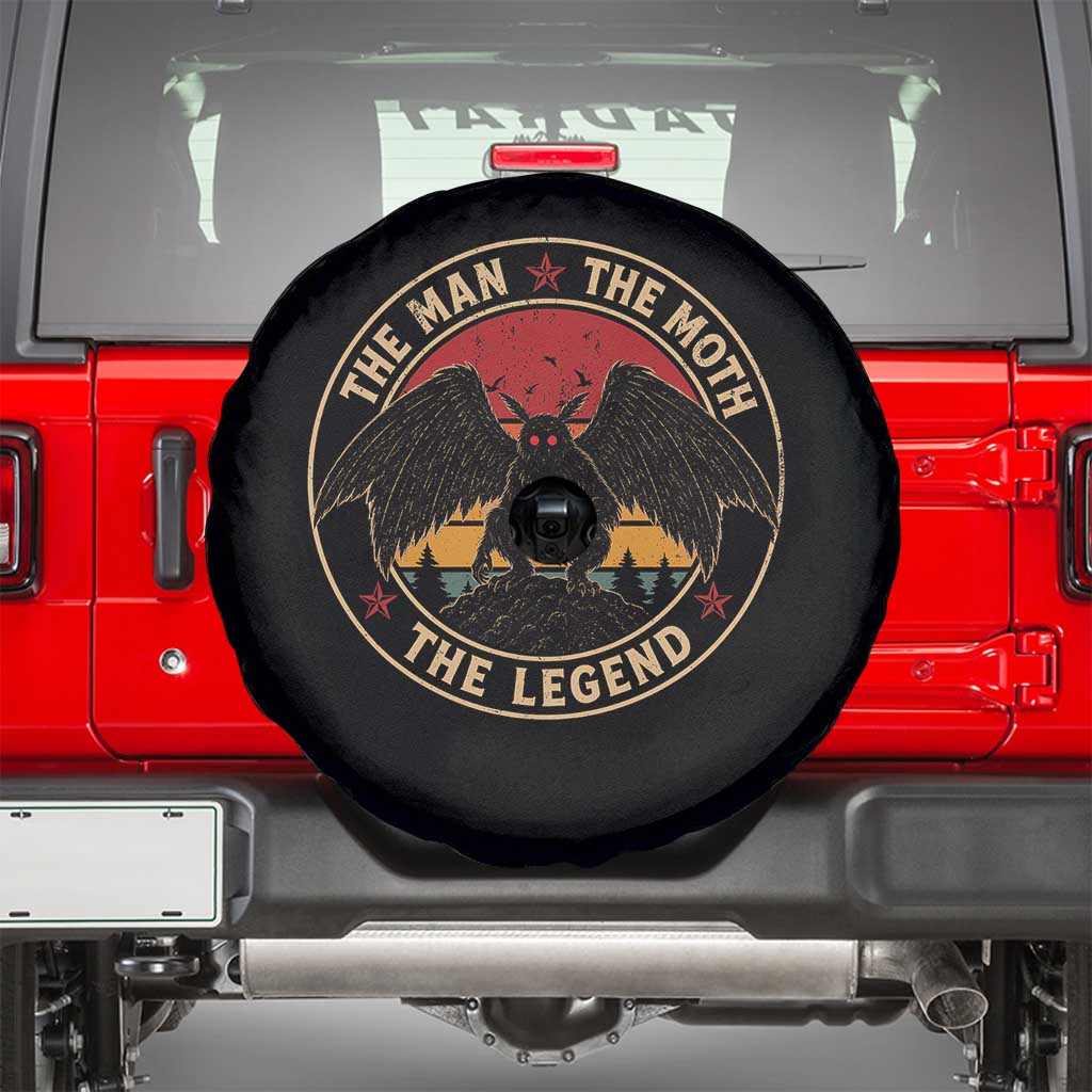 Funny Mothman The Man The Moth The Legend Spare Tire Cover Retro Folklore Creepy Cryptid