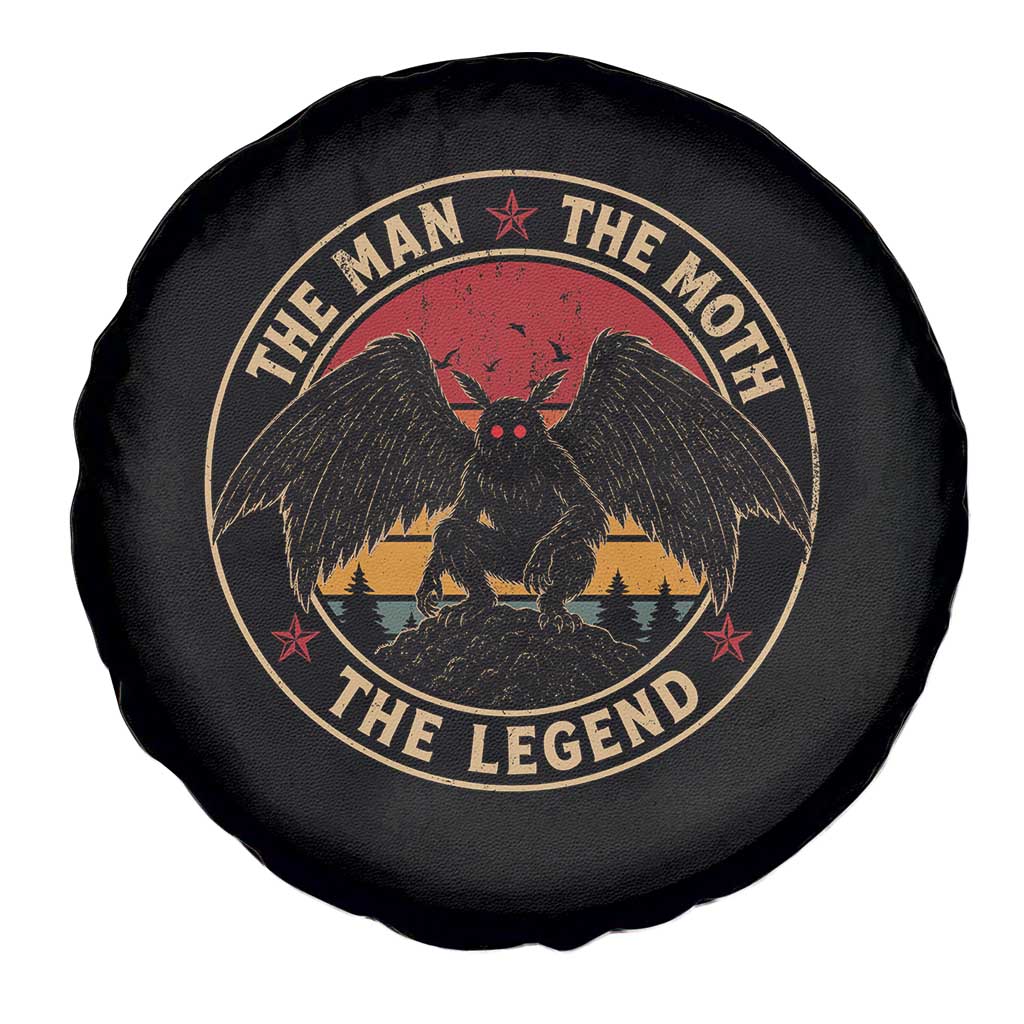 Funny Mothman The Man The Moth The Legend Spare Tire Cover Retro Folklore Creepy Cryptid