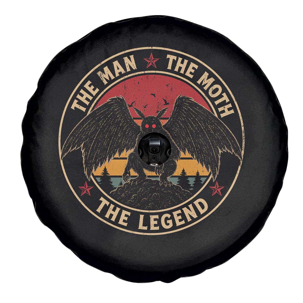 Funny Mothman The Man The Moth The Legend Spare Tire Cover Retro Folklore Creepy Cryptid