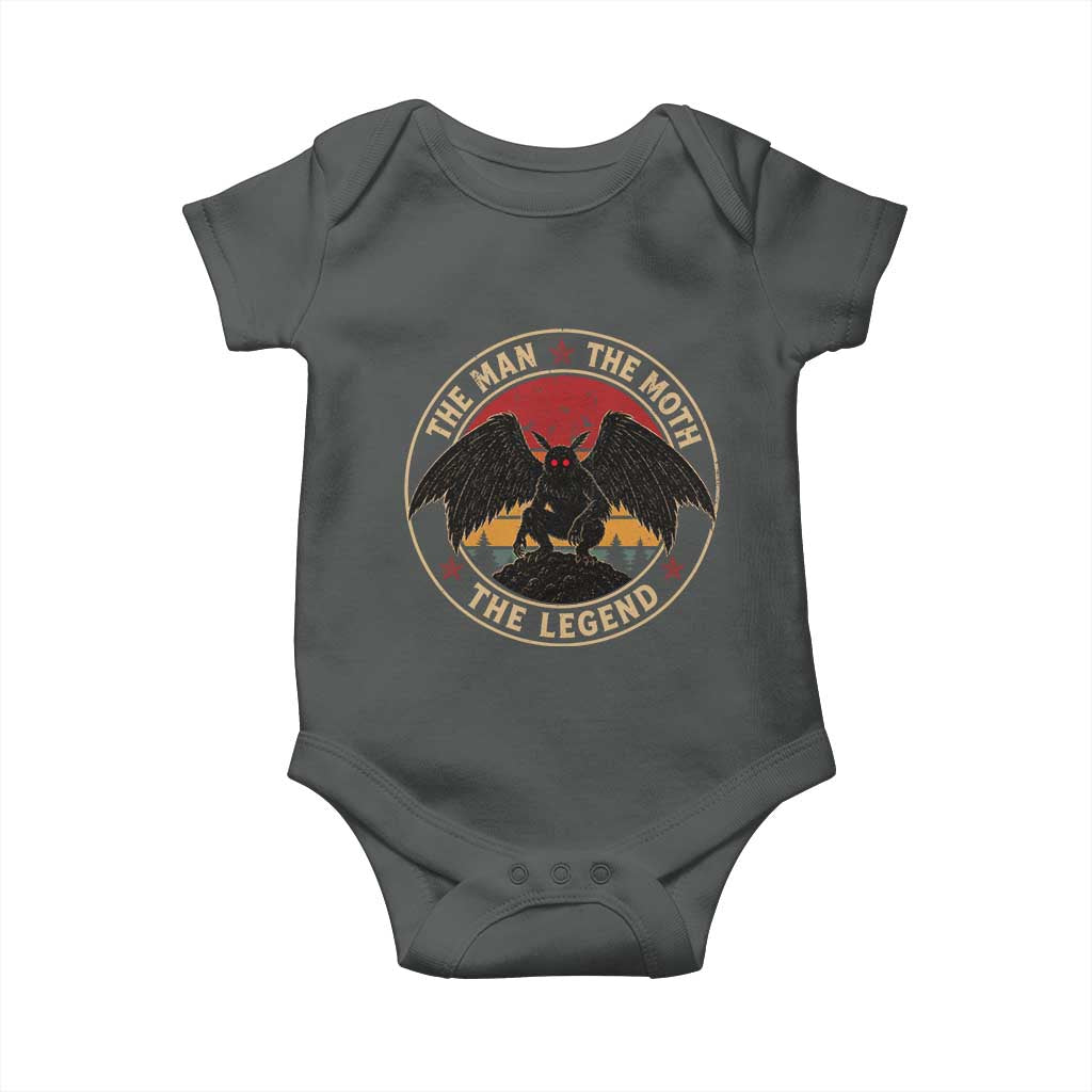 Funny Mothman The Man The Moth The Legend Baby Onesie Retro Folklore Creepy Cryptid