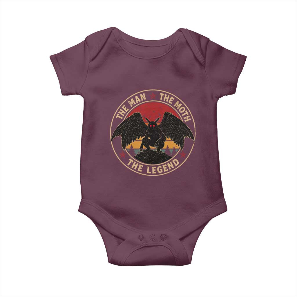 Funny Mothman The Man The Moth The Legend Baby Onesie Retro Folklore Creepy Cryptid
