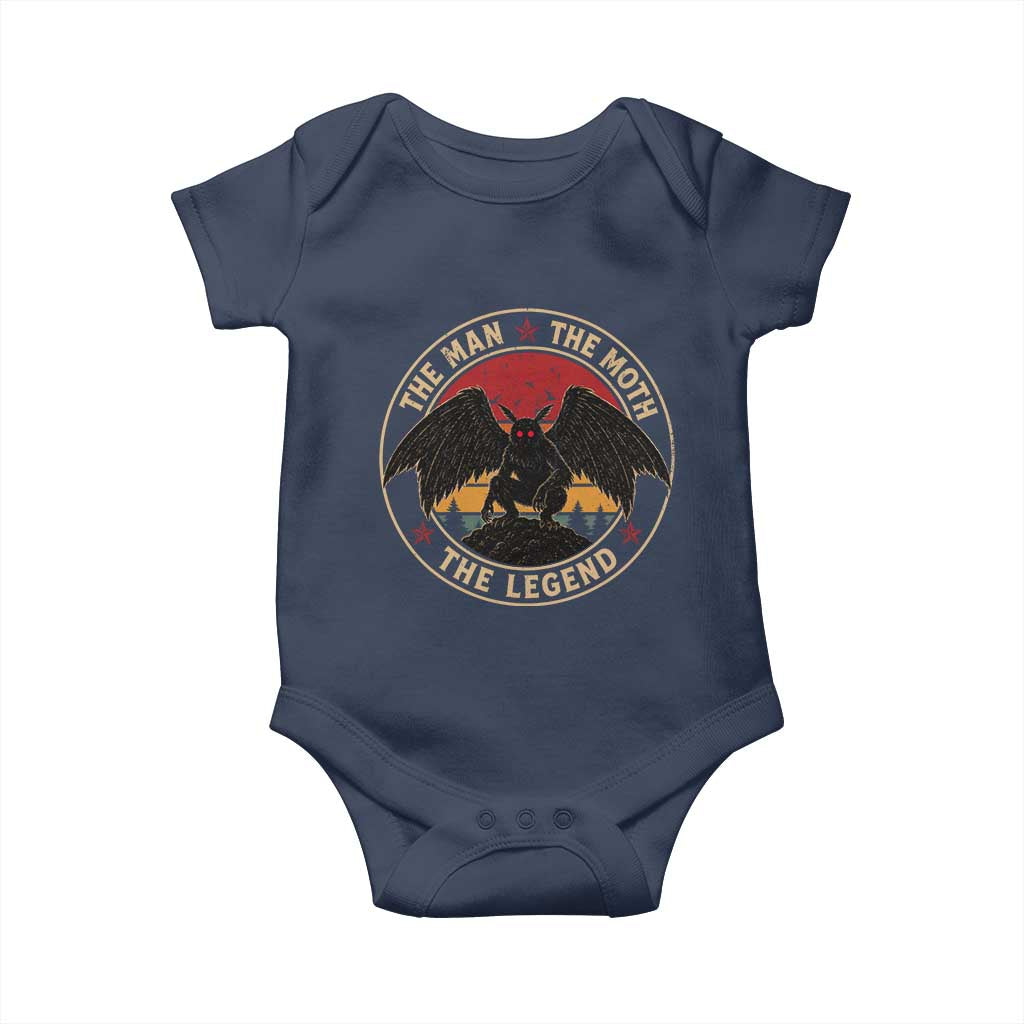 Funny Mothman The Man The Moth The Legend Baby Onesie Retro Folklore Creepy Cryptid