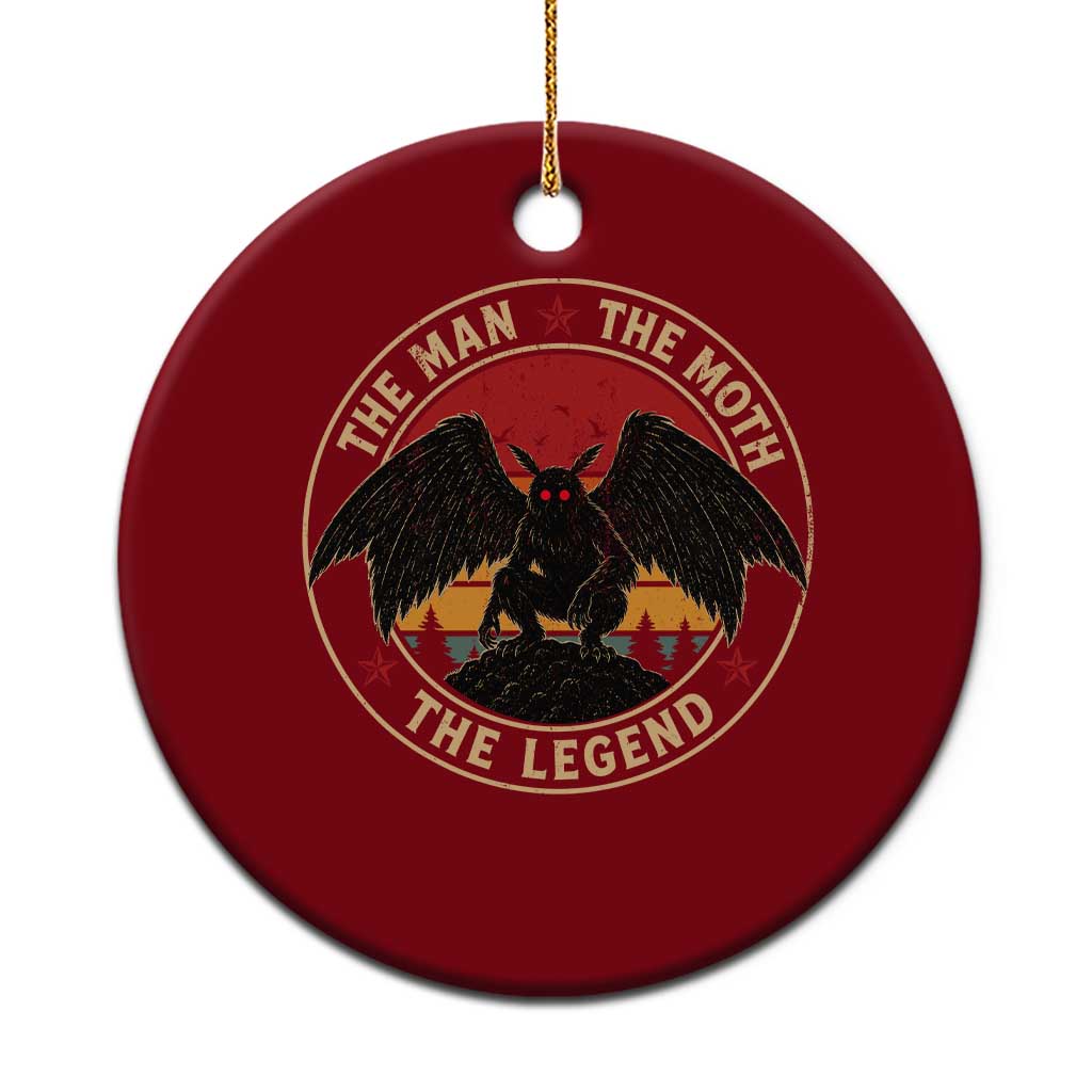 Funny Mothman The Man The Moth The Legend Ceramic Ornament Retro Folklore Creepy Cryptid