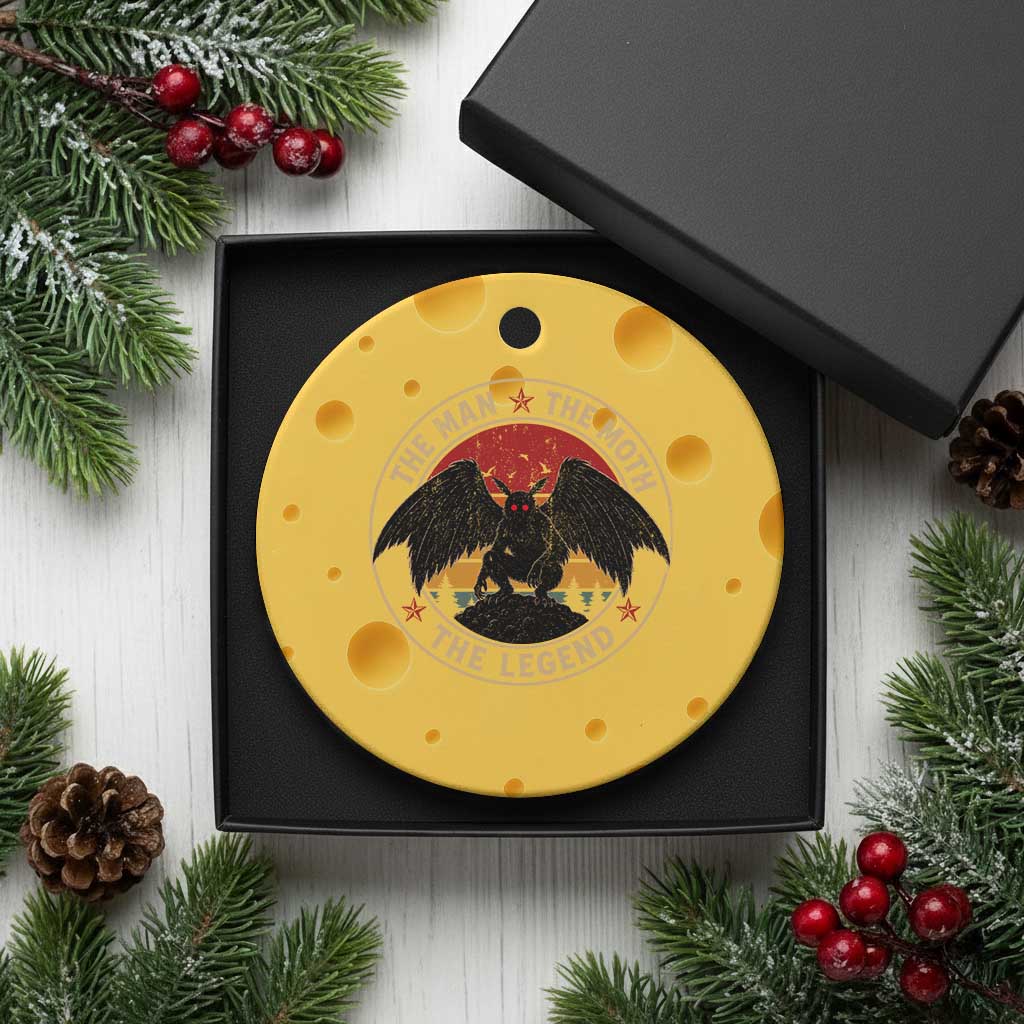 Funny Mothman The Man The Moth The Legend Ceramic Ornament Retro Folklore Creepy Cryptid
