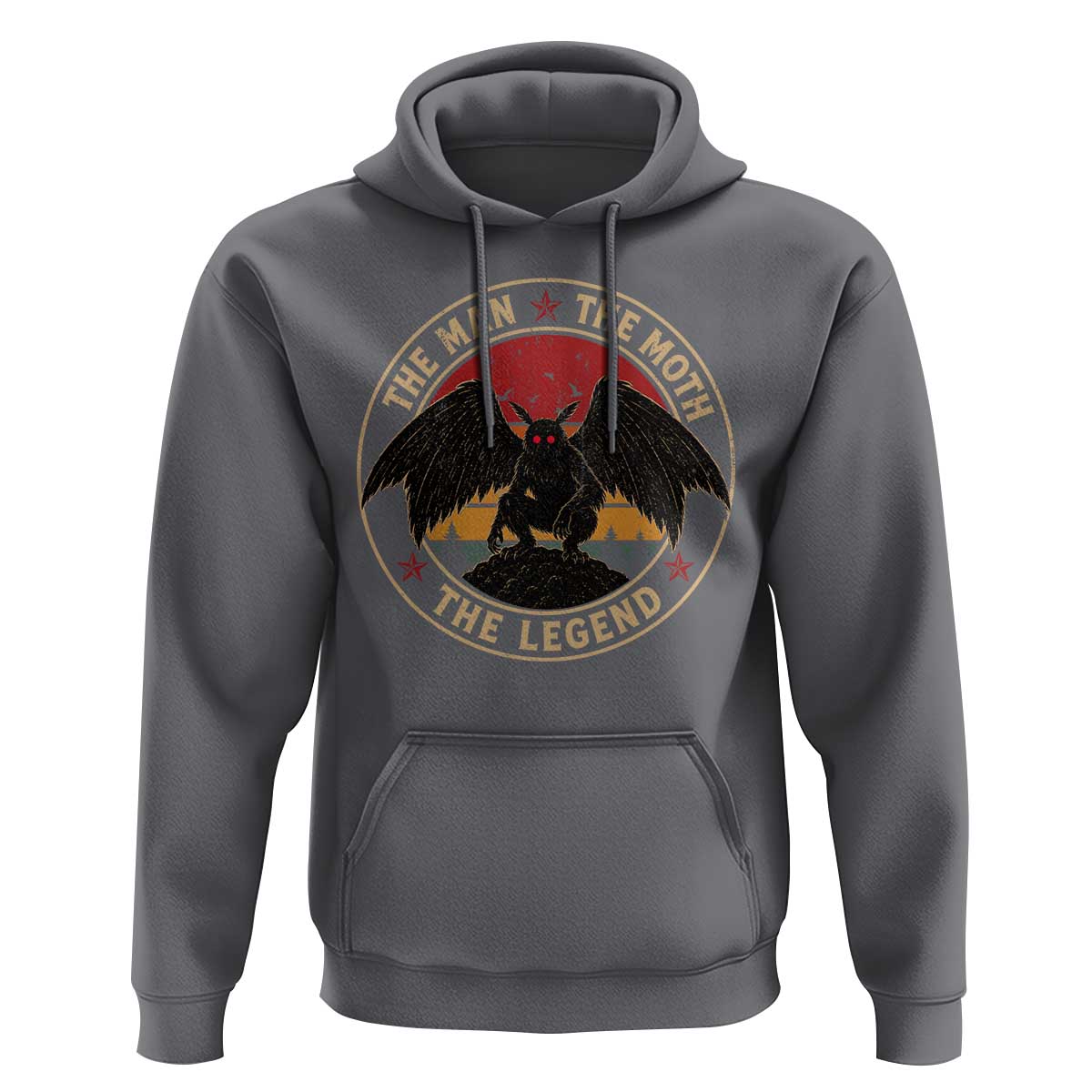 Funny Mothman The Man The Moth The Legend Hoodie Retro Folklore Creepy Cryptid