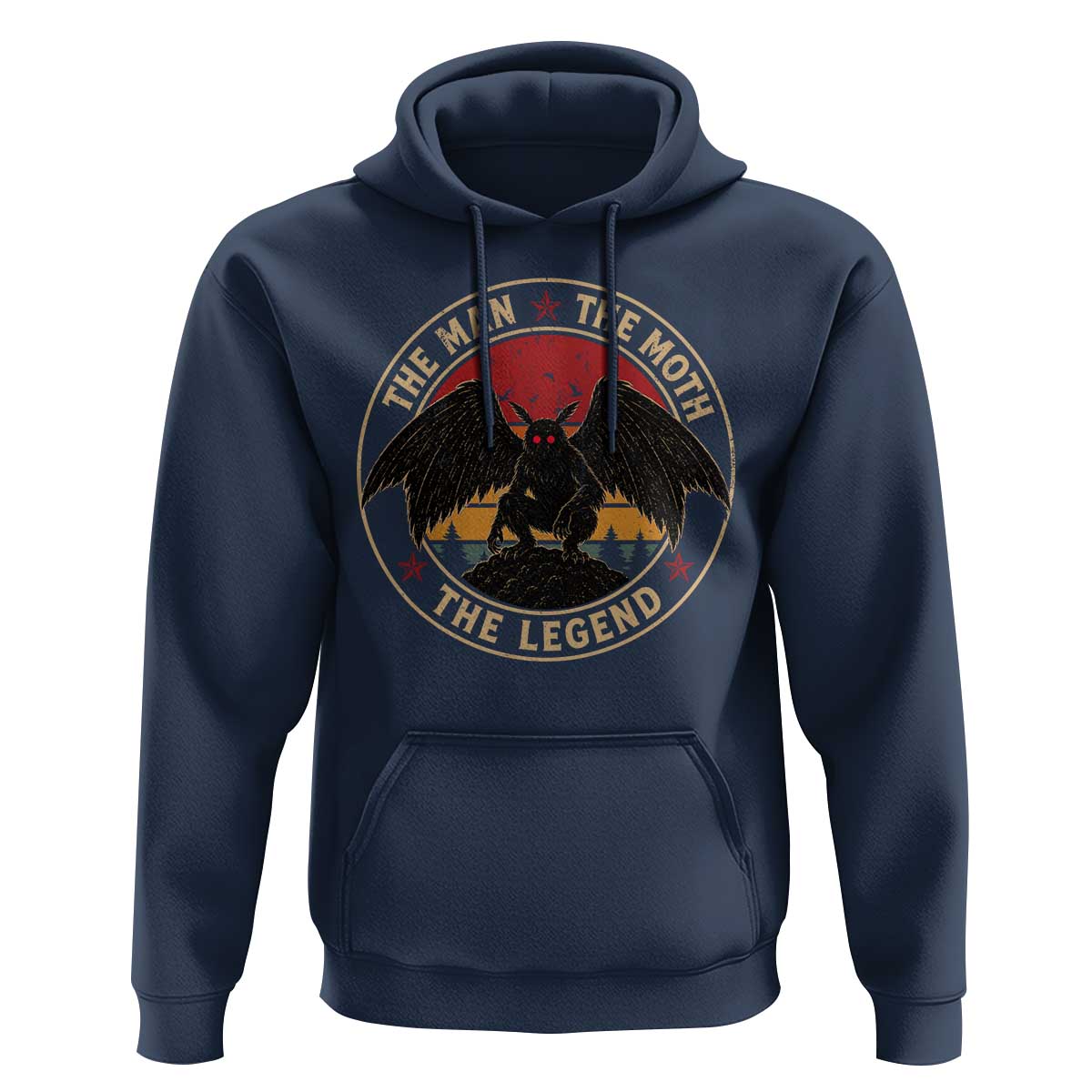 Funny Mothman The Man The Moth The Legend Hoodie Retro Folklore Creepy Cryptid