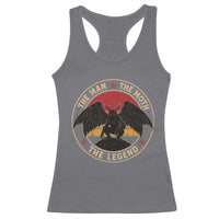 Funny Mothman The Man The Moth The Legend Racerback Tank Top Retro Folklore Creepy Cryptid