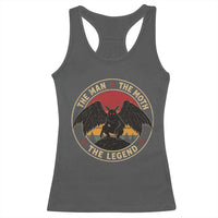 Funny Mothman The Man The Moth The Legend Racerback Tank Top Retro Folklore Creepy Cryptid