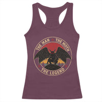 Funny Mothman The Man The Moth The Legend Racerback Tank Top Retro Folklore Creepy Cryptid