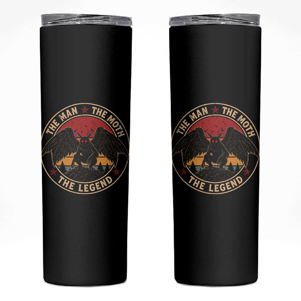 Funny Mothman The Man The Moth The Legend Skinny Tumbler Retro Folklore Creepy Cryptid