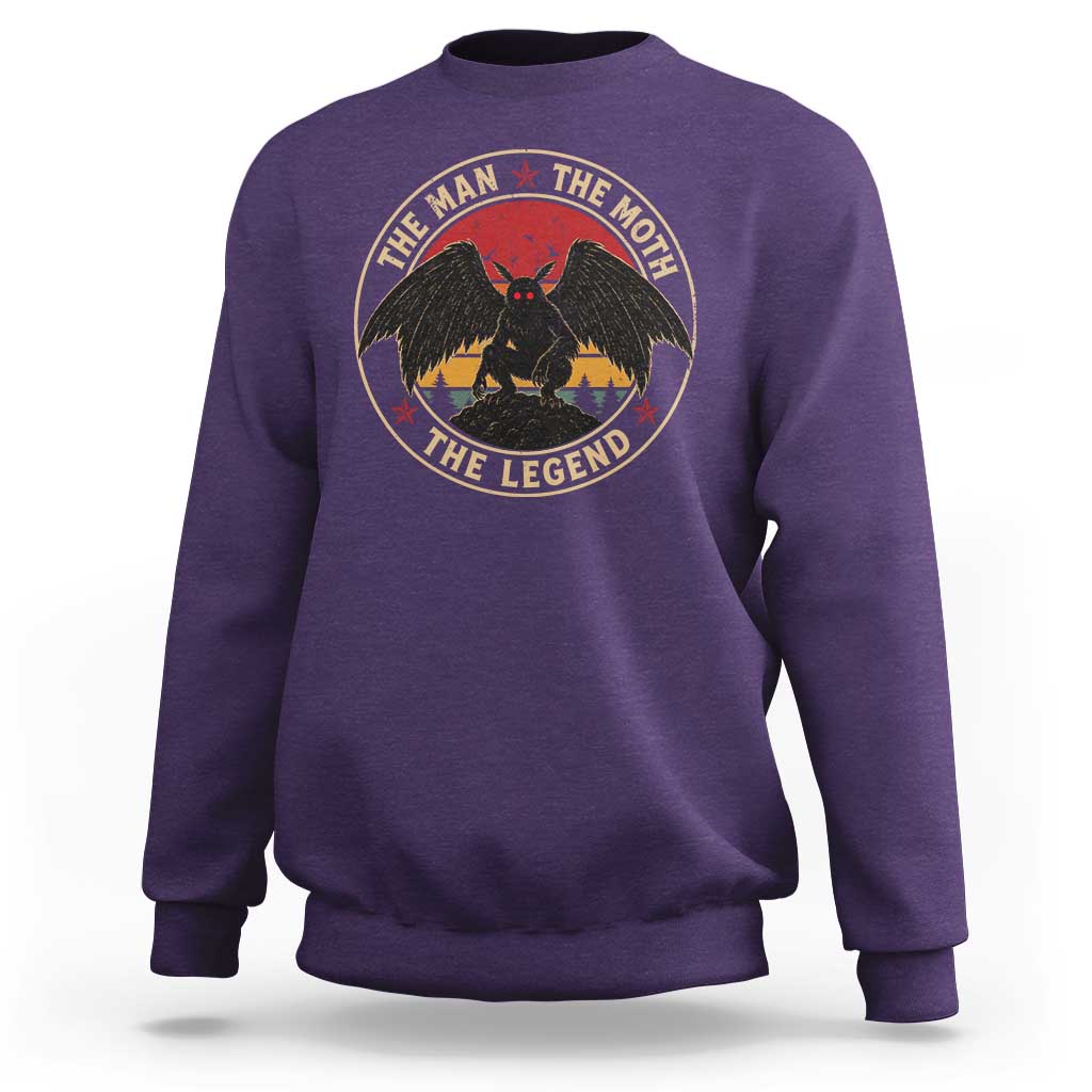 Funny Mothman The Man The Moth The Legend Sweatshirt Retro Folklore Creepy Cryptid