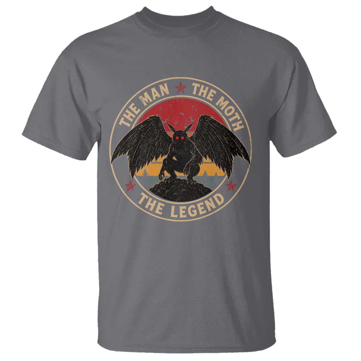 Funny Mothman The Man The Moth The Legend T Shirt Retro Folklore Creepy Cryptid