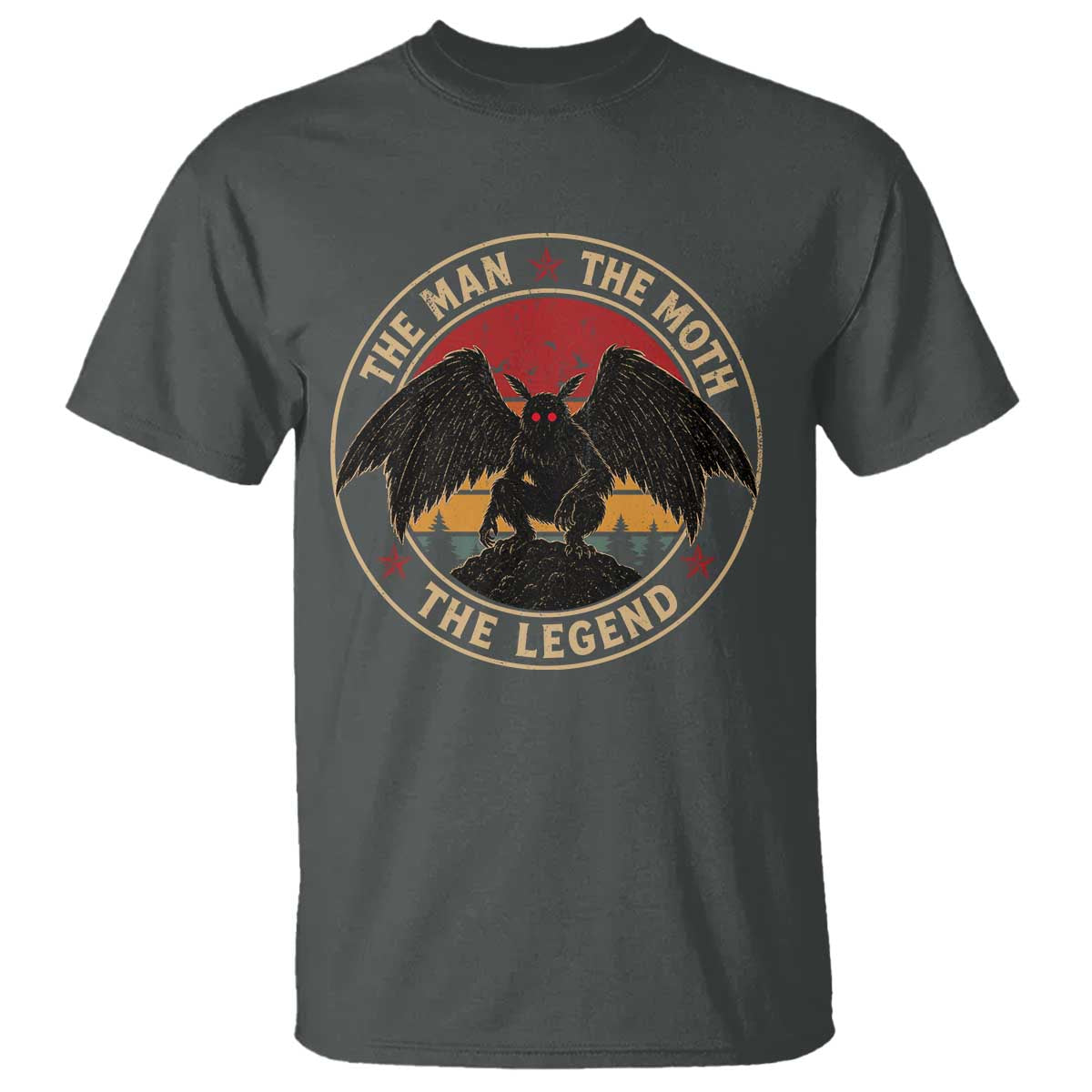 Funny Mothman The Man The Moth The Legend T Shirt Retro Folklore Creepy Cryptid