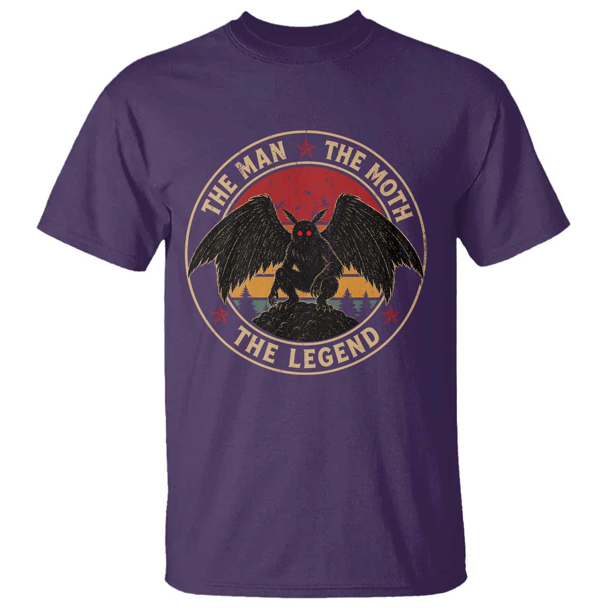 Funny Mothman The Man The Moth The Legend T Shirt Retro Folklore Creepy Cryptid