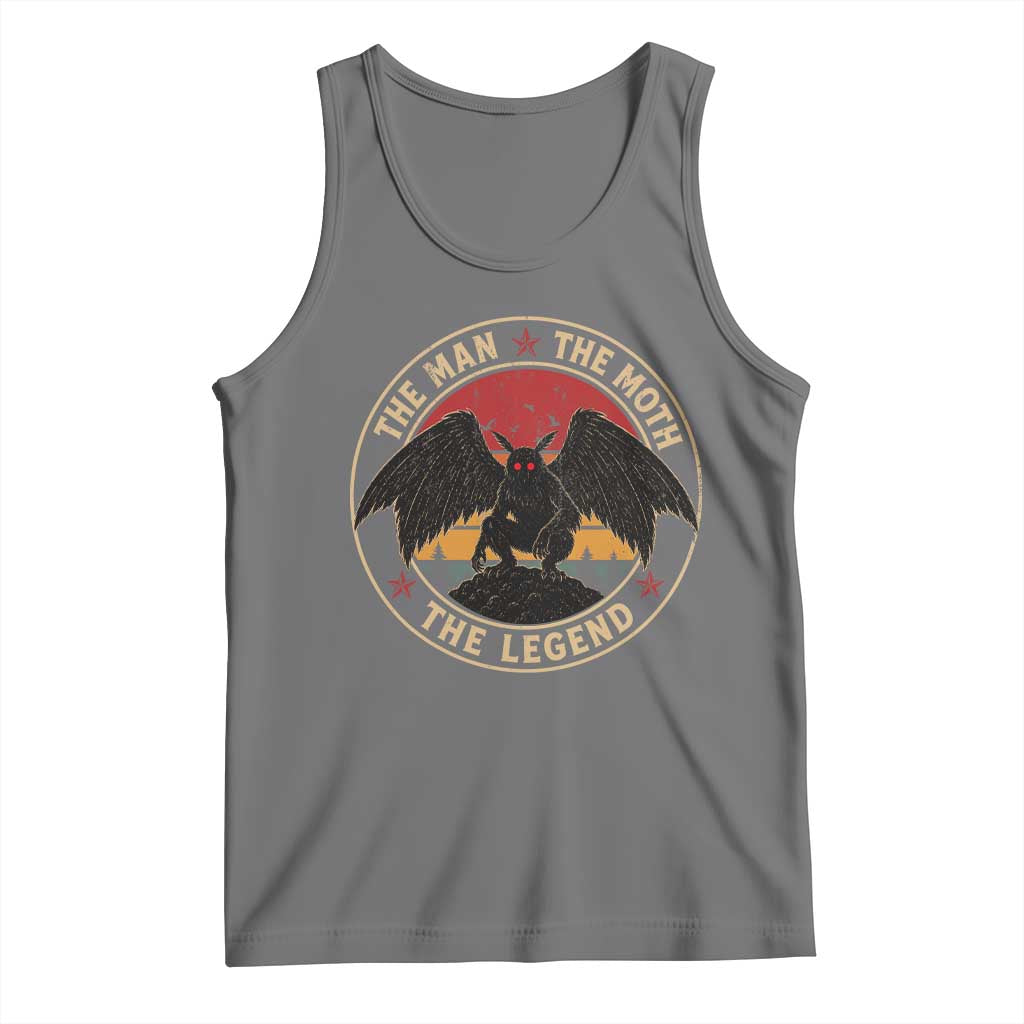 Funny Mothman The Man The Moth The Legend Tank Top Retro Folklore Creepy Cryptid
