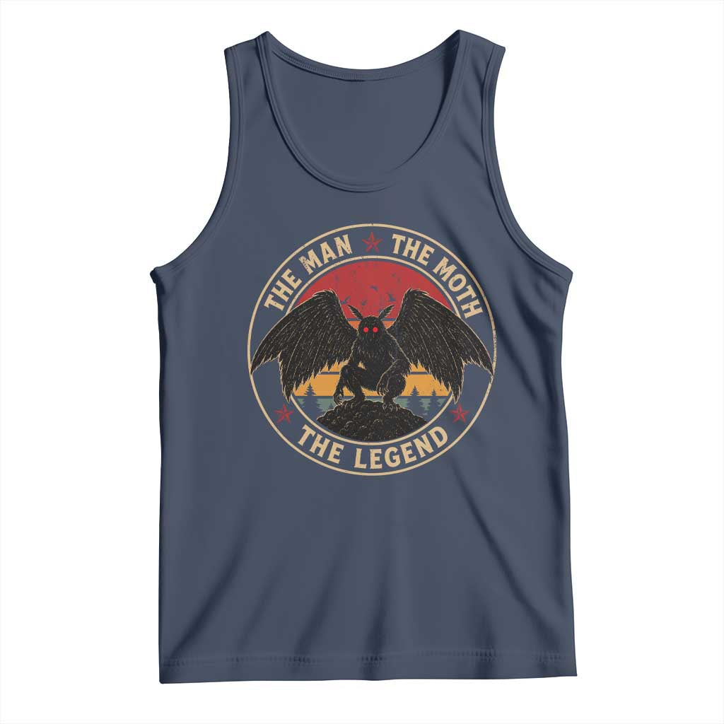 Funny Mothman The Man The Moth The Legend Tank Top Retro Folklore Creepy Cryptid