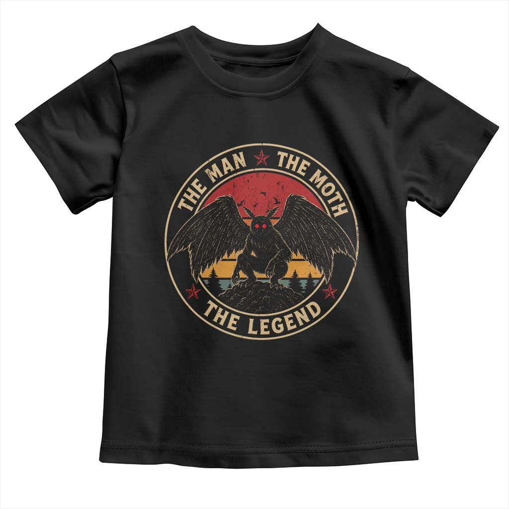 Funny Mothman The Man The Moth The Legend Toddler T Shirt Retro Folklore Creepy Cryptid