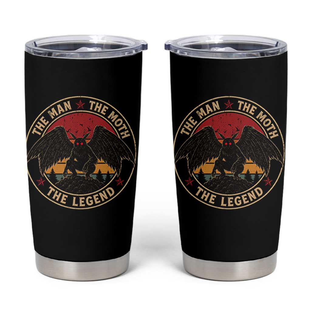 Funny Mothman The Man The Moth The Legend Tumbler Cup Retro Folklore Creepy Cryptid